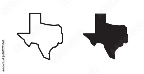 Texas icon vector design illustrations. line and solid styles