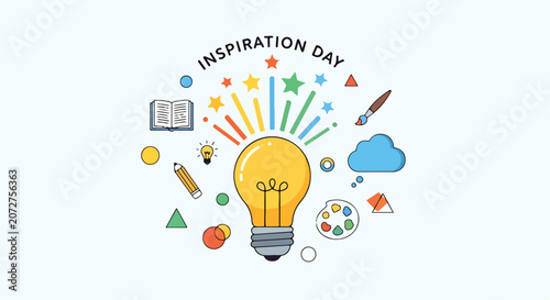 A colorful illustration celebrating inspiration