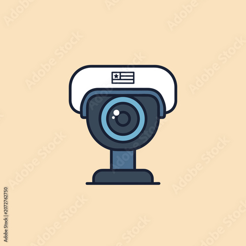 Modern Web Camera Device Closeup View.
