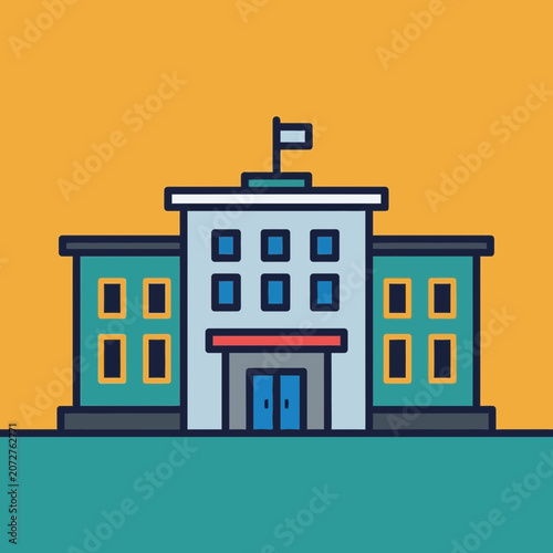 School Building Architecture Design Structure.