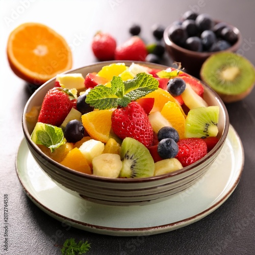 fruit salad, AI generated