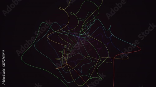 A mesmerizing seamless 4K loop of a glowing crimson mathematical knot morphing through an abstract topology field drifting in hypnotic slow motion. Ideal for abstract background, music video. 4K UHD.