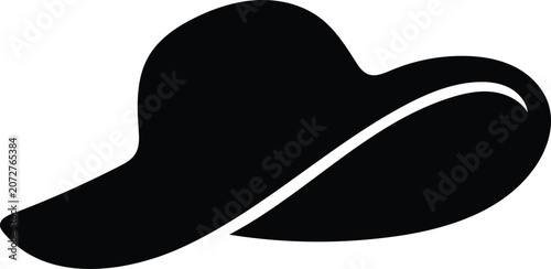 Фотография summer hat silhouette icon on transparent background