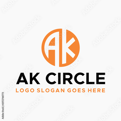 AK Circle logo vector image
