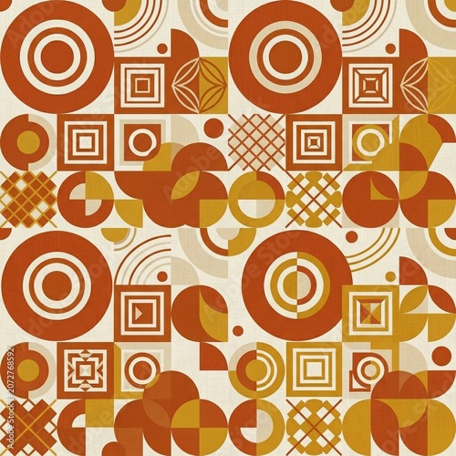 Seamless pattern of geometric circl…