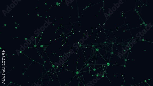 Seamless 4K loop of a glowing viridis neural network of sphere nodes firing and connecting in a seamless plexus with cinematic depth. Ideal for social media, data visualization. 4K UHD.
