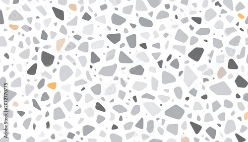 White Terrazzo Floor Texture Background.