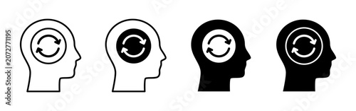 Canvastavla Illustration of Mind Concept with Circular Arrows.