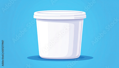 White Plastic Container with Lid.
