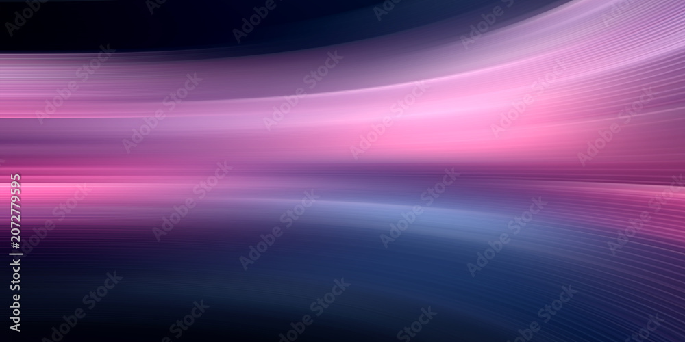 Naklejka premium Abstract background with speed light effect. Blue pink purple wavy texture wallpaper. 3D rendering