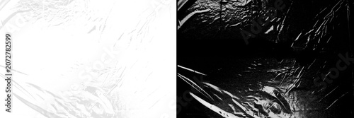 clear plastic sheets overlay effect texture background with realistic natural light reflection. Shiny screen glare on panel surface isolated on a transparent PNG