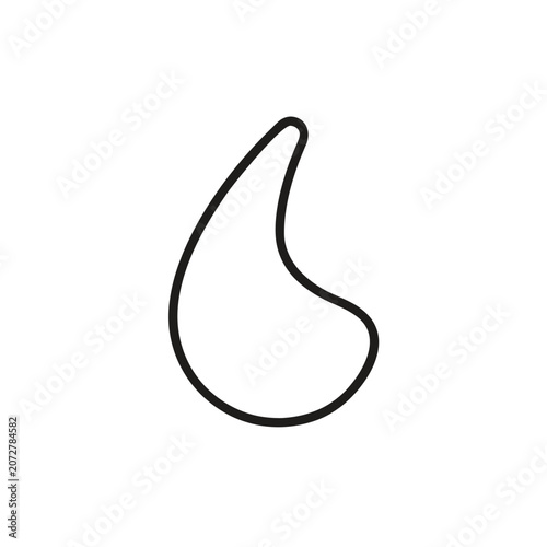 Crescent Moon and Water Drop Vector Illustration Night Sky Symbol with Abstract Shape Design in Blue and Black Space Theme