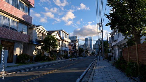 Modern Urban Night Street / モダンな都市の通りと建築の夜景