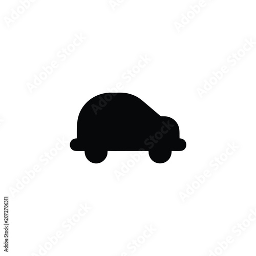   car Silhouette Vector Illustration Isolated on White Background for Icon Design Nature Art and Funny Mammal Collection