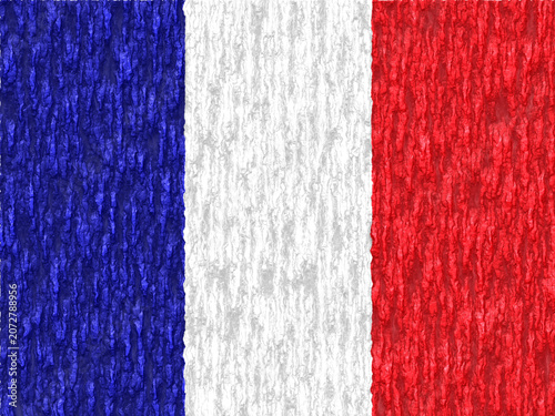 Clipperton Island Flag SVG with Bark Texture Effect
