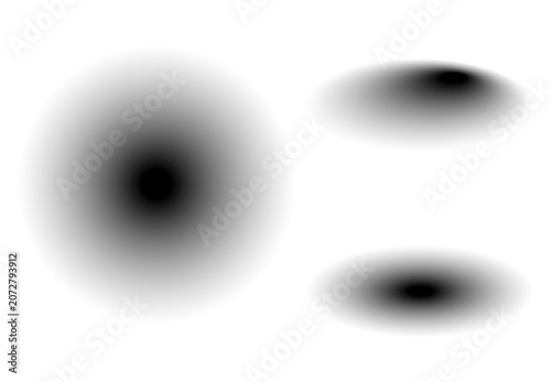 Realistic shadow effects collection isolated on transparent background