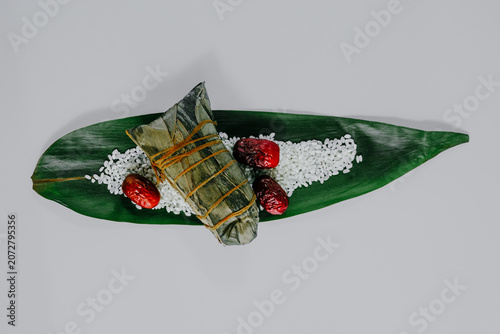 Leaf wrapped rice dumpling with red dates