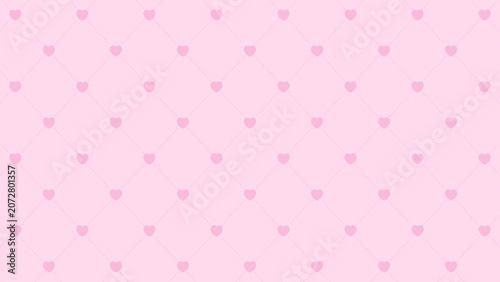 Pink Heart Pattern Background. Vector seamless texture for interior, decorative, banner, cover, card.