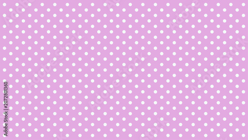 Cute Purple Polka Dot Background Inspired by Kawaii Style. Vector seamless texture for interior, cloth, textile, decorative, banner, cover, card.