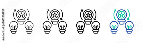 Obraz na płótnie Differentiation Icon Collection Different Style Outline