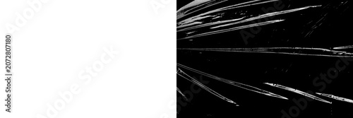  overlay texture effect of clear plastic sheets with simple minimalis realistic natural light reflection. Shiny screen glare on panel surface isolated on a transparent PNG background