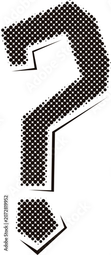 Question Mark with Halftone Effect