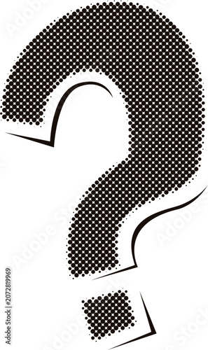 Question Mark with Halftone Effect