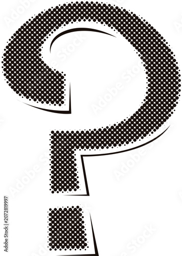 Question Mark with Halftone Effect
