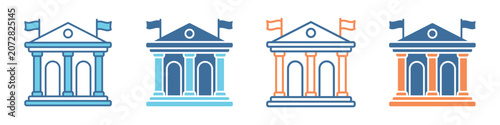 Photos Embassy Icon Set Multiple Style Collection