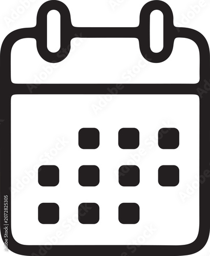 Foto Calendar icon for scheduling and time management with calendar, schedule