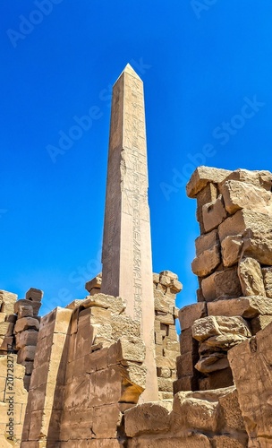 The Obelisks of Queen Hatshepsut in the Karnak Temple Complex, commonly known as Karnak near Luxor, Egypt.