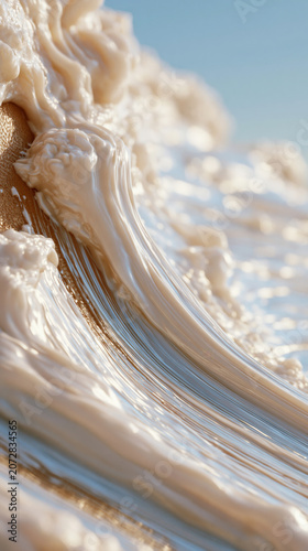 Creamy sunscreen texture applied to skin
