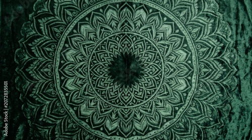mandala green dark velvet textile pattern design art handmade bohemian wall hanging decorative ethnic geometric intricate mandala art mandala design green mandala dark green