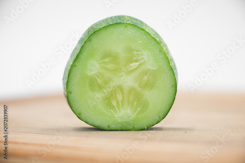 Raw Cucumber Isolated on White Background.