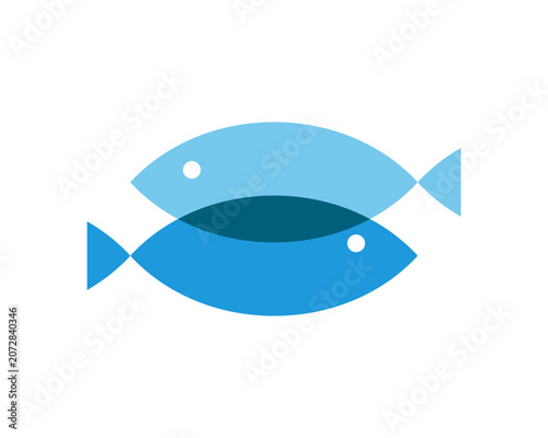 Modern geometric fish logo vector icon featuring clean lines and abstract shapes, perfect for branding, seafood businesses, fishing brands, and contemporary logo projects