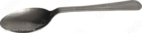 Fotografija Bent metal spoon isolated on white background