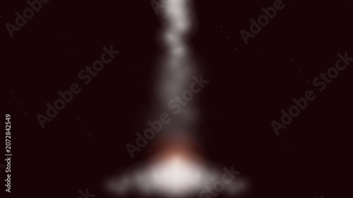 Dark Red Rocket Launch Animation Seamless Loop