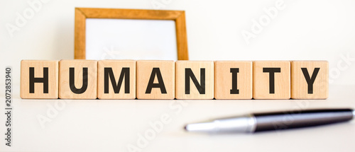 Tableau sur toile Humanity word symbol