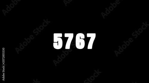 Red negative counter, Alert digital animation, Technical data display