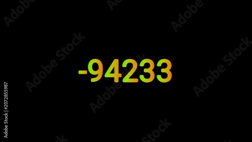 Negative countdown sequence, digital timer display
