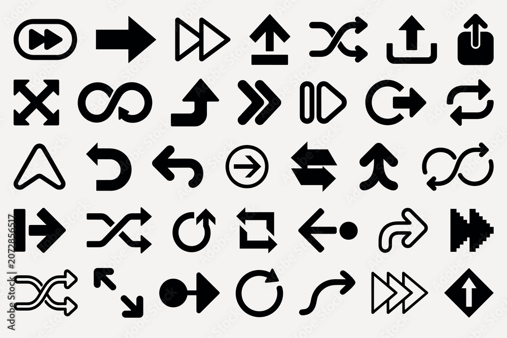 Fototapeta premium Diverse arrow icon collection vector