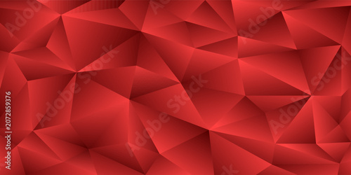 Obraz na plátně red low poly geometric background featuring faceted polygon shapes with dimensio