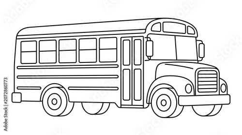 School Bus Outline Drawing