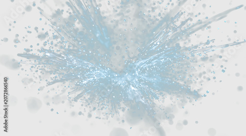 Fotografía Frozen Ice Explosion with Crystal Shards on Transparent Background PNG