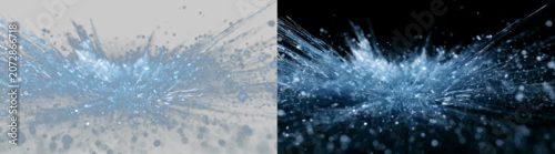 Panel kuchenny z motywem Snowy Ice Crystal Burst with Radiant Winter Glow PNG