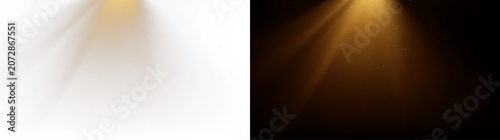 Radiant Yellow Gold Spotlight Overlay with Smooth Illumination PNG