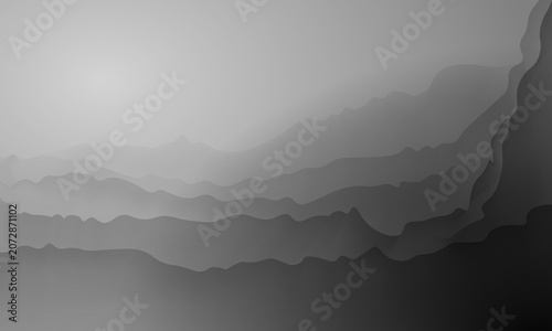 Gray mountain background template, classical abstract art