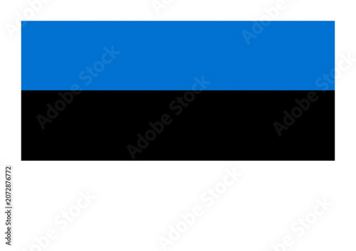 Bild auf Leinwand PNG Estonian flag vibrant colors on transparent background