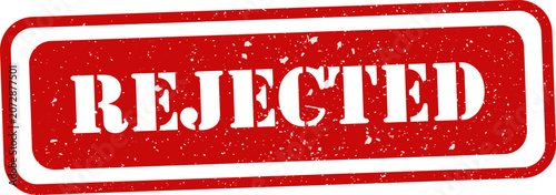Photos Rejected stamp graphic red ink illustration for document denial application refu