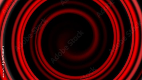 Red black round hypnotic circular background with glowing rings and dramatic abstract depth